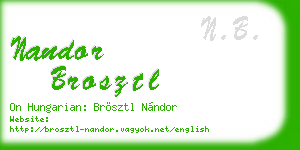 nandor brosztl business card